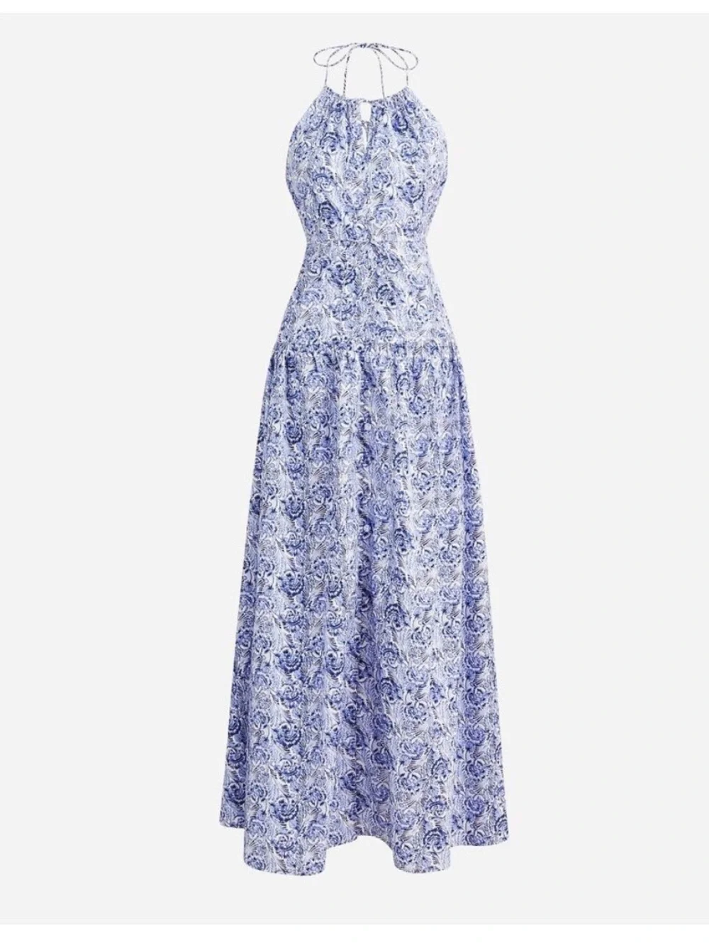 J. Crew collection halter maxi dress dandelion swirl sz 10